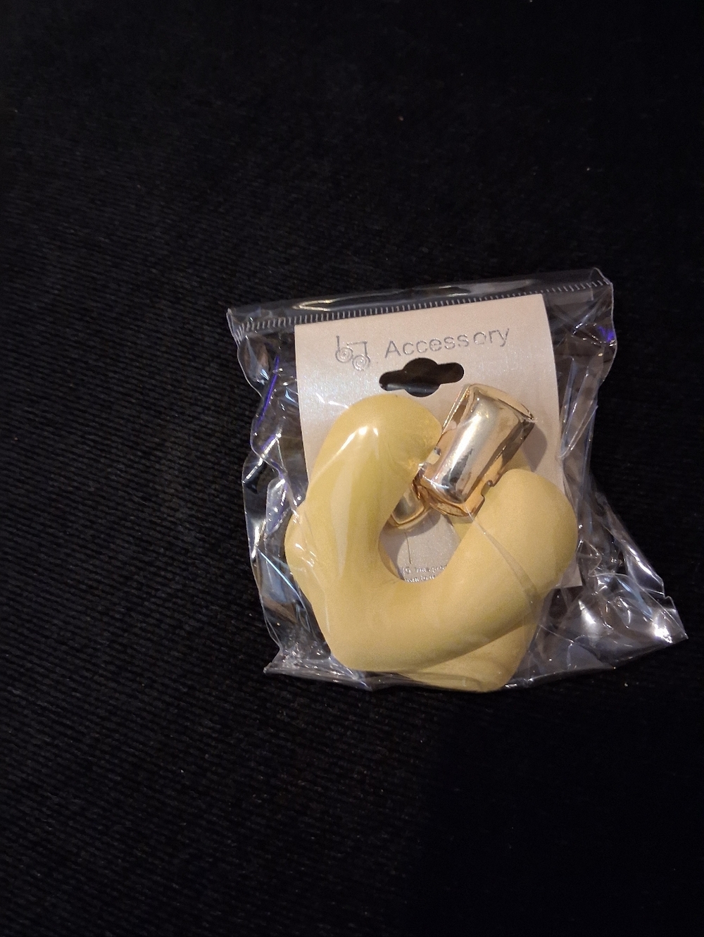 Yellow Heart Shaped Earrings